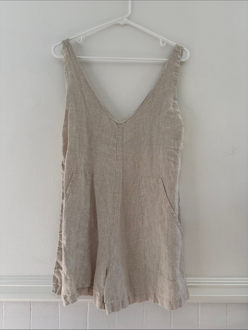 Ozma Simone Linen Romper, XS, Like New